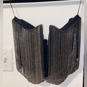 Dion Lee Ball Chain V-Wire Bustier Top